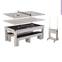 7ft Pool/pong Table With Hard Top