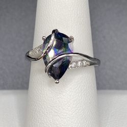 925 Mystic Topaz Vintage Ring 