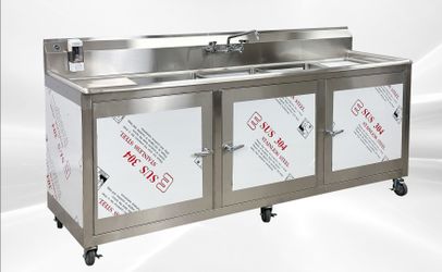 Portable sink 3 compartment 90 ins Hand wash Station PO90-3