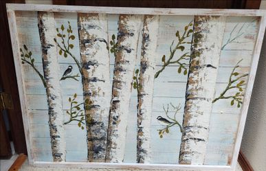 Pier 1 tree/bird wood picture