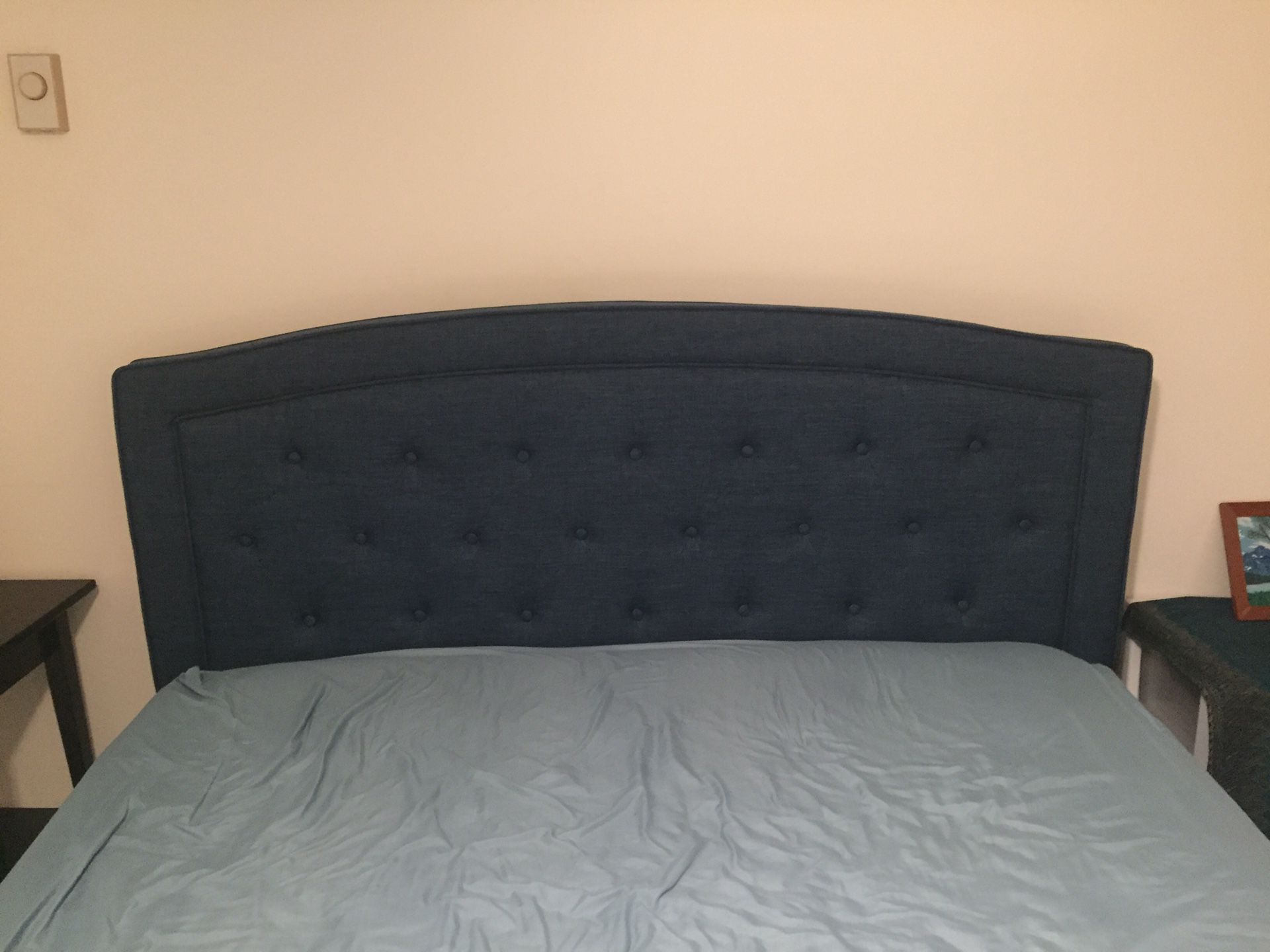 Blue queen bed frame and/or queen mattress and box spring