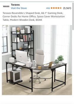Office   Or Gaming Desk / Sturdy L Shaped 