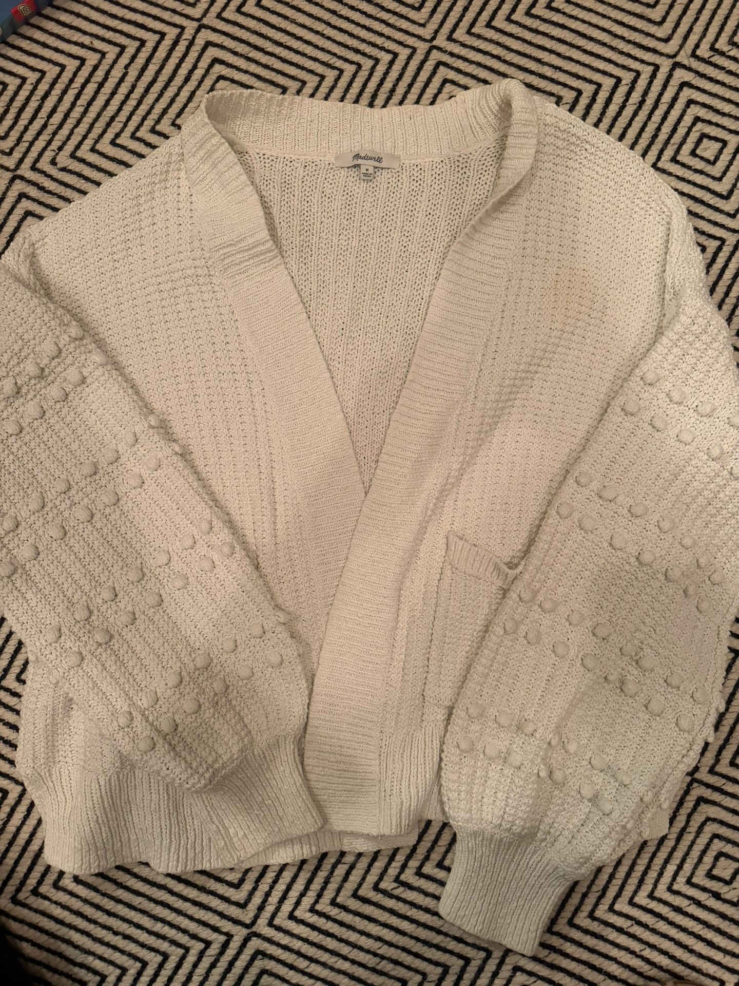 Madewell Cream Cardigan sweater - Size Medium 