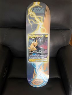 Santa Cruz x Pokemon TCG Pikachu and Zekrom GX Skateboard Deck from Mystery Blind Bag
