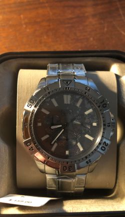 Fossil Garrett Chronograph Smoke Stainless Steel Watch New In Box