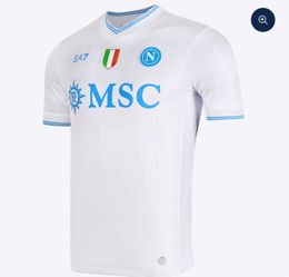 New Napoli Euro White  25-26 Jersey XL  (size run Small - more like a Large )