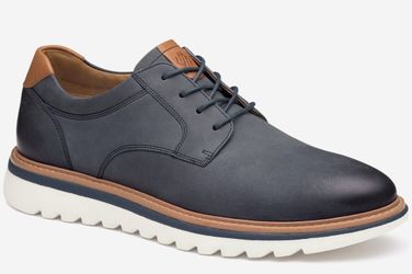 Johnston & Murphy Men's Braydon Plain Toe in Navy Oiled Nubuck size 10.5 