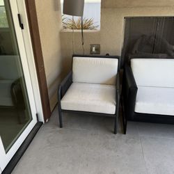 Crate And Barrel White And Black Outdoor Patio Furniture