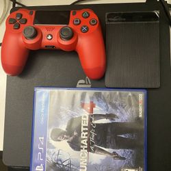 PS4 Slim 500gb + Uncharted 4 + Unison 320gb HDD