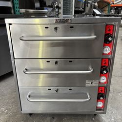 3 Drawer Food Warmer Vulcan NSF Heated Cabinet commercial stainless steel restaurant chips bread bulk