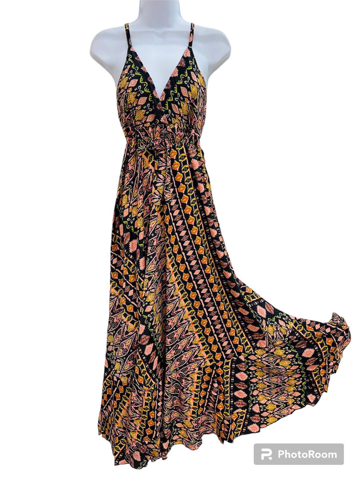 Women Ladies Boho Floral Maxi Dress Cocktail Party Evening Summer Beach Sundress one size 