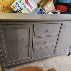 Ikea HEMNES Pine Sideboard in gray stain