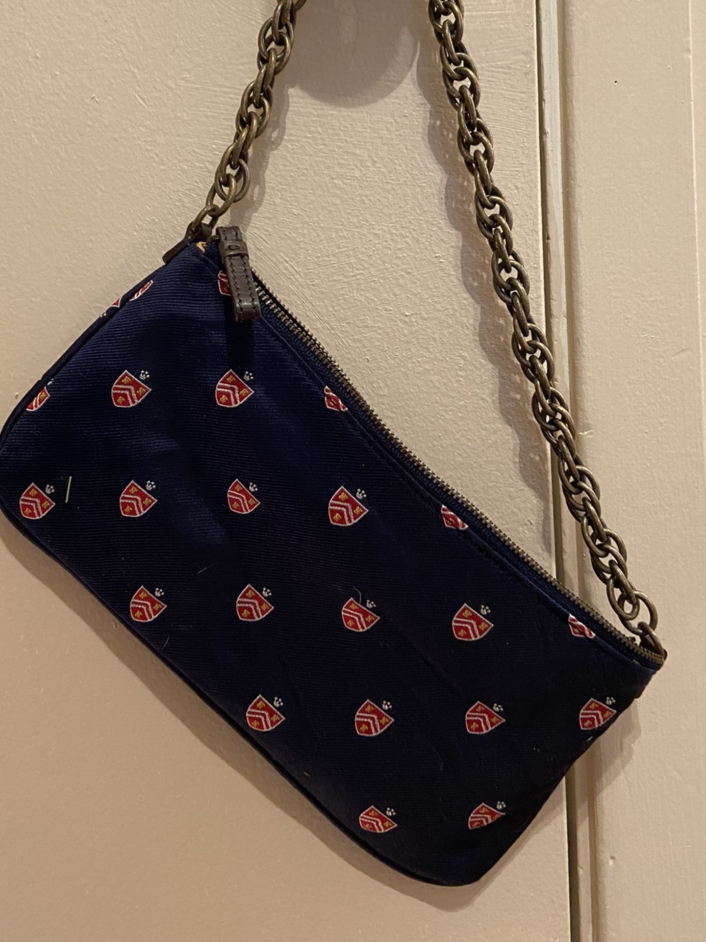 J. Crew Tie Pattern Silk Wristlet/Purse