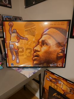 Lebron james  18 x 24  framed poster  2005 all star