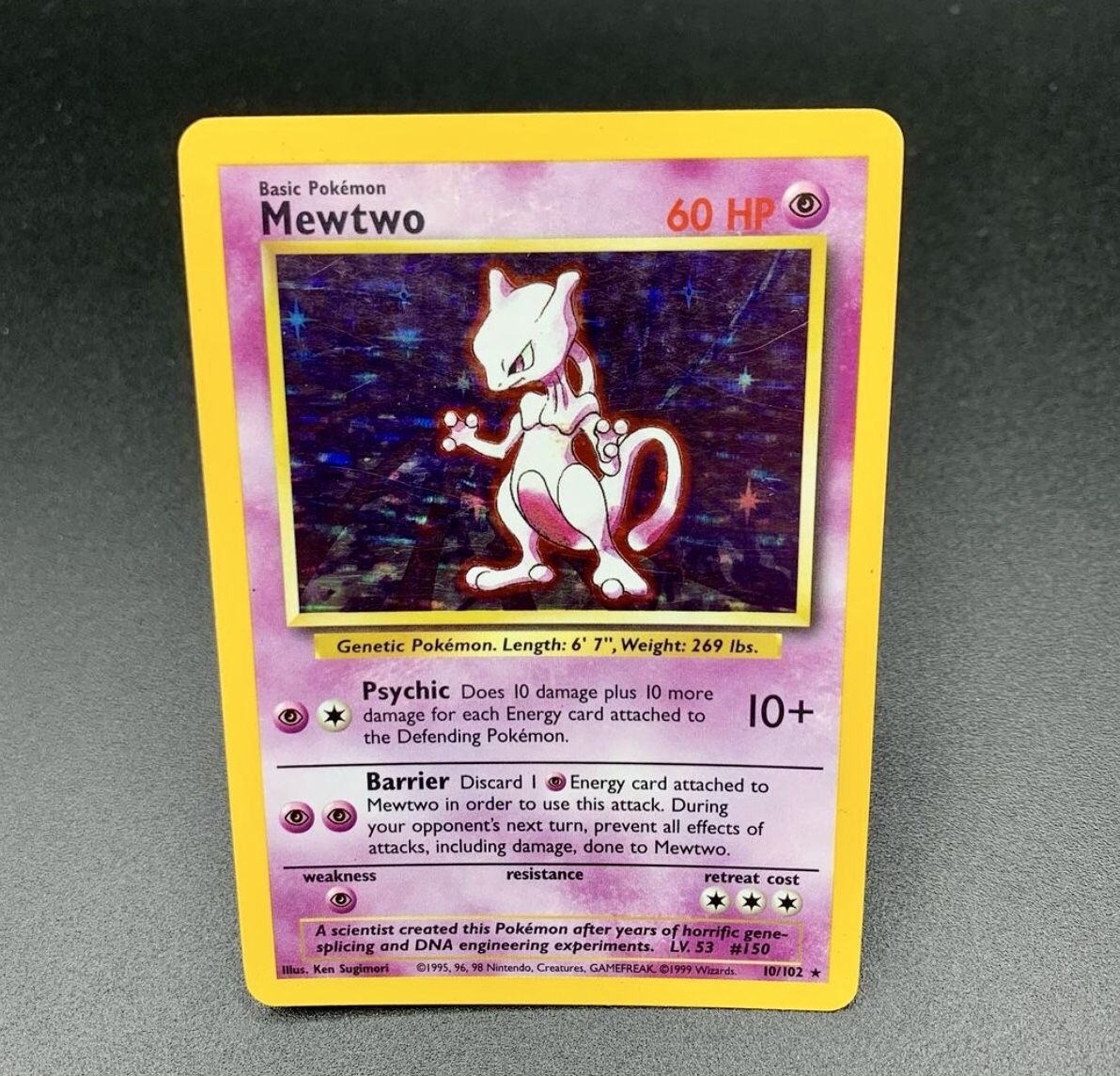1999 Pokemon Base Holo Mewtwo 10/102 Mint - joarbit.com