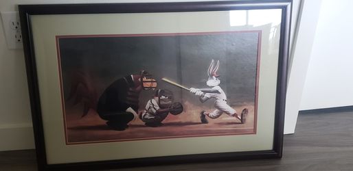 Bugs Bunny Baseball Framed