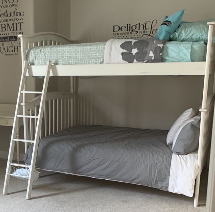 Both Full size bunk beds with ladder and mattress