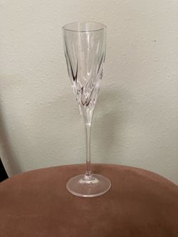 6 crystal champagne glasses