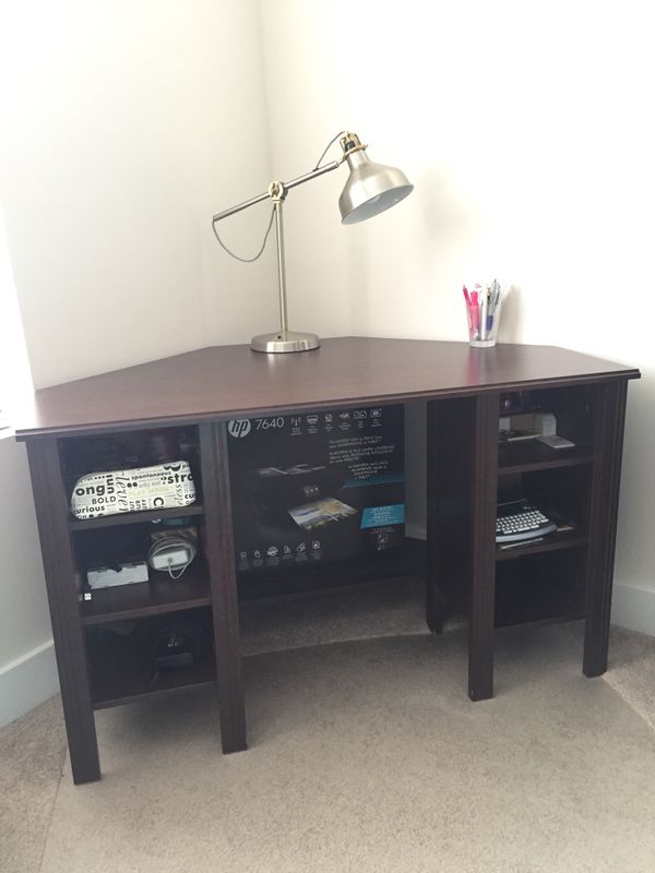Brown Corner Desk Ikea Brusali For In Alexandria Va Offerup Brown Corner Desk Ikea Brusali