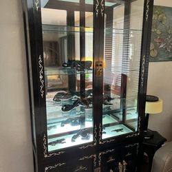 Vintage Asian China Cabinet!