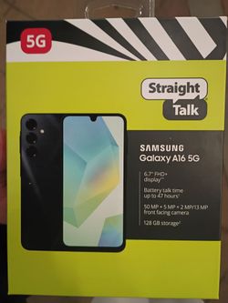 Samsung Galaxy A 16 5G New in box also comes with unscratched $55  gold unlimited prepaid cardxqq we