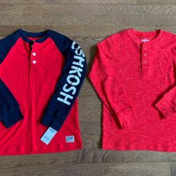 Boys Long Sleeve Tees, New Size 8
