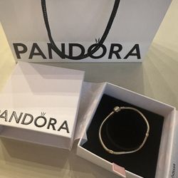 14k Gold Pandora Bracelet 