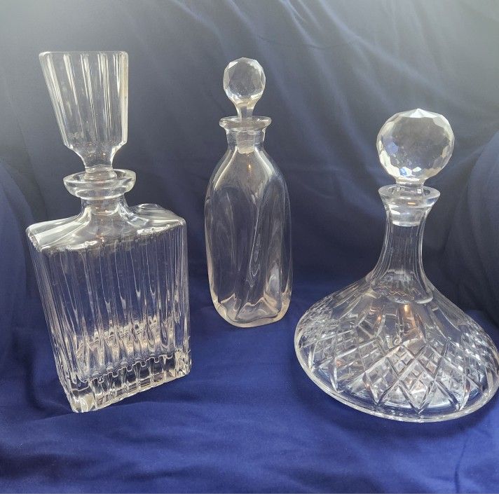 Vintage Lead Crystal Decanters