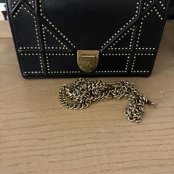 Christian Dior Diorama Wallet on Chain Studded Leather