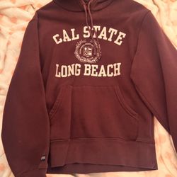 Burgundy red cal state LA jansport hoodie