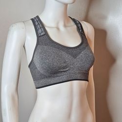 New Balance Seamless Grey Racerback Sports Bralette Size S No Padding