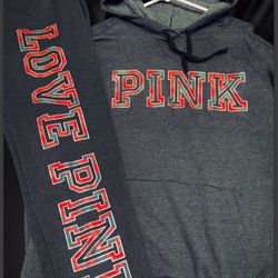 VS Pink Hoodie Leggings Set 