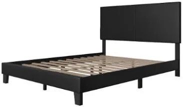 Black Full Size Platform Bed
