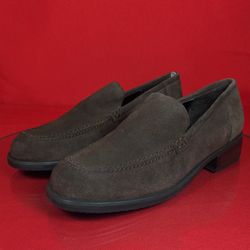 VINTAGE DENIM AND CO BROWN SUEDE LOAFERS  WOMENS SIZE 8 M  GENUINE LEATHER  WONDERFUL CONDITION BRAND NEW IN THE BOX 