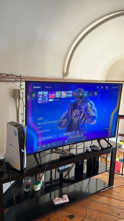 Samsung Curved 55 Inch Tv & Ps5 Disc Version Bundle 