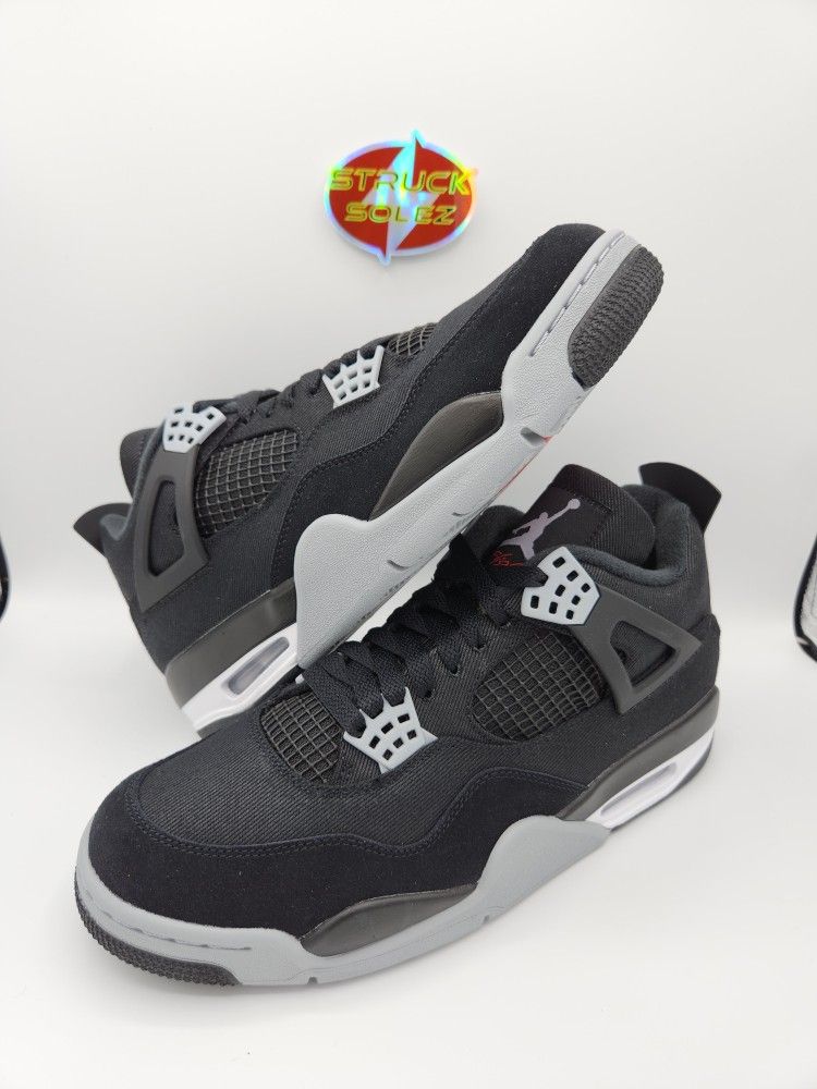 Air Jordan 4 Black Canvas *Sz 10 BRAND NEW*