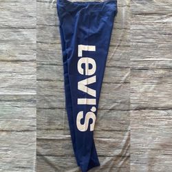 New Girls Size 14 Levi’s Navy Blue & Silver High Rise Logo Leggings