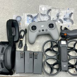 DJI Avata 2 Fly More Combo Camera Drone Quadcopter 4k Video Recording VR Goggles Remote Controller Handheld Joystick Wireless Bluetooth App RC Motion