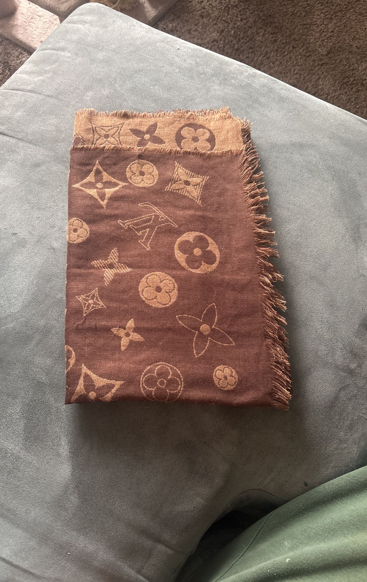 Louis Vuitton Brown Shawl Scarf