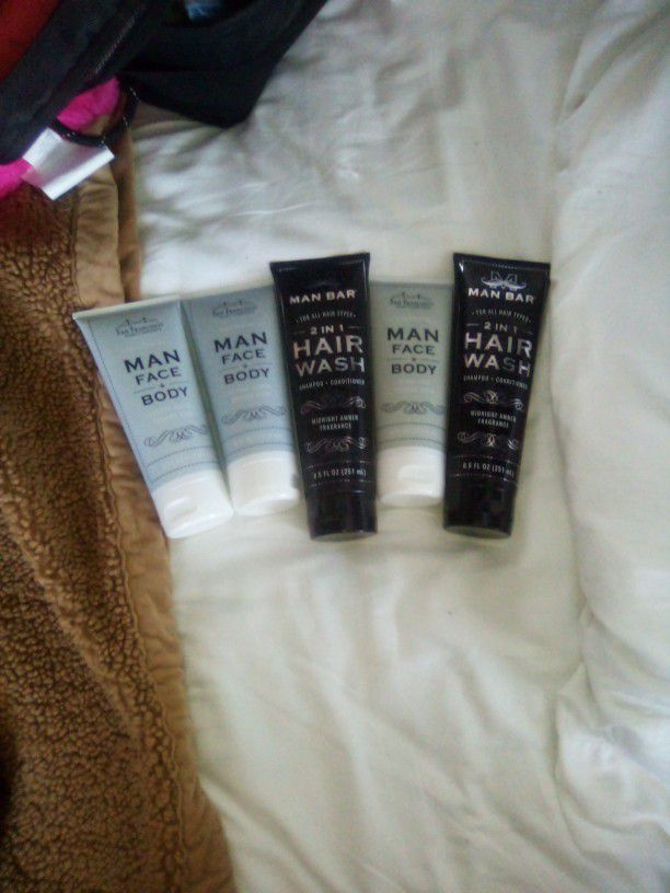 Men Hair And Face And Body Wash Set