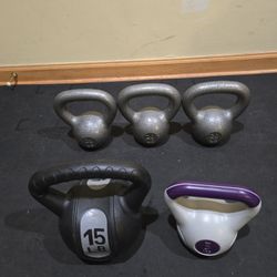 5lb, 15lb And 20lb Kettlebells 