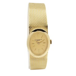 Ladies Baume & Mercier 27mm Vintage 14K Yellow Gold Watch with Gold Dial. (Pre-Owned)