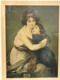 Antique Art In Wood Frame