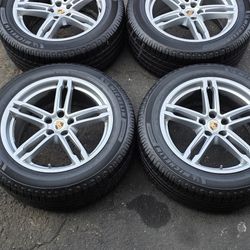 19" Staggered Porsche Macan Wheels With New Michelin Tires. Bolt Pattern Is 5×112. 
