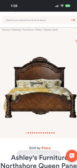 Elegant headboard/matching foot of bed bench.( Cherry wood)