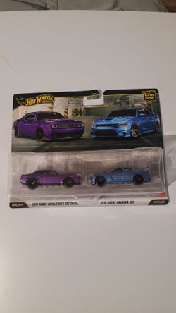 Hotwheels 2pack dodge challenger demon, dodge charger srt