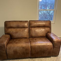 100% Top Grain Leather Sofa 