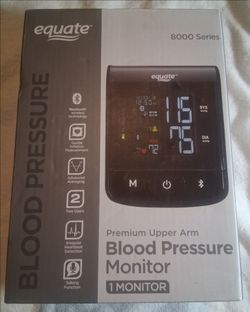 Equate Premium Upper Arm Blood Pressure Monitor and Wide Range Arm Cuff with Bluetooth Wireless Technology, Voice Readout Technology and Irregular Hea