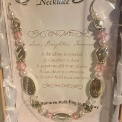 NEW Girls "Daughter" Necklace, Beads And Charms. East, West, North