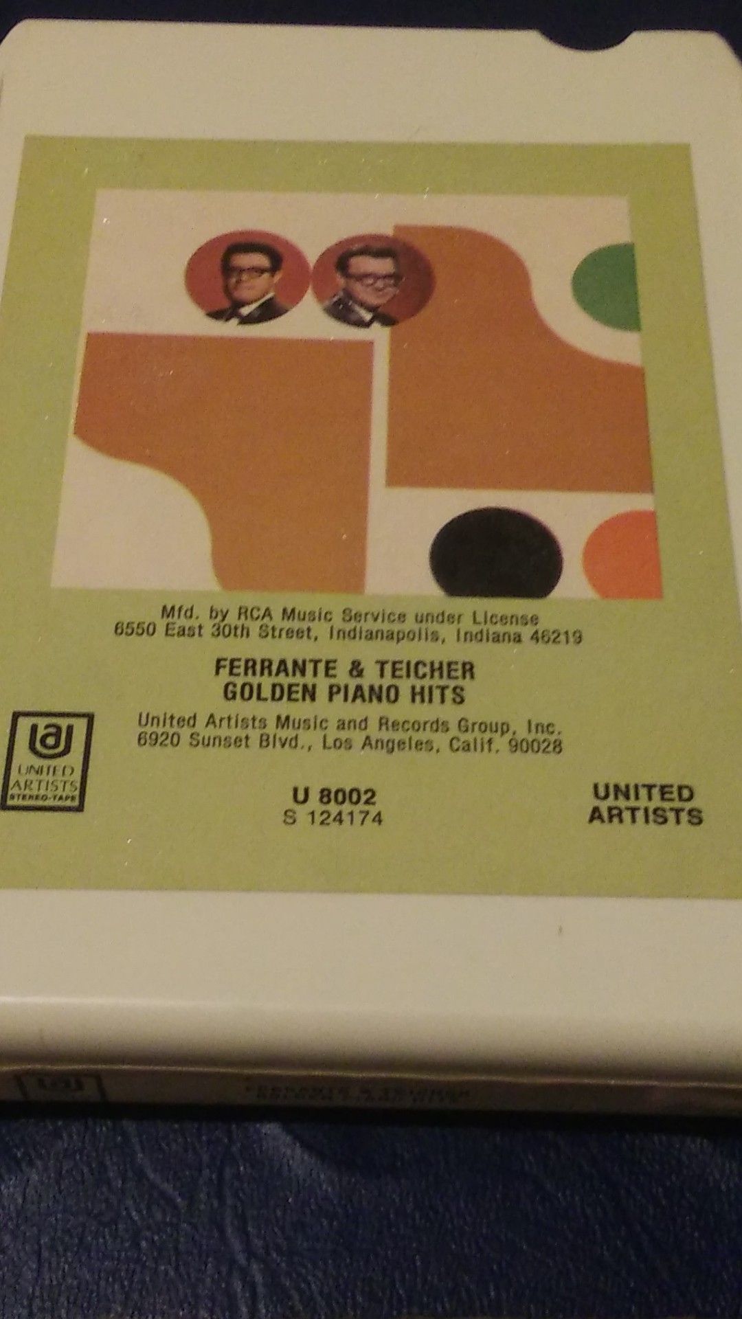 VINTAGE 1978 FERRANTE & TEICHER "GOLDEN PIANO HITS" 8 TRACK CASSETTE